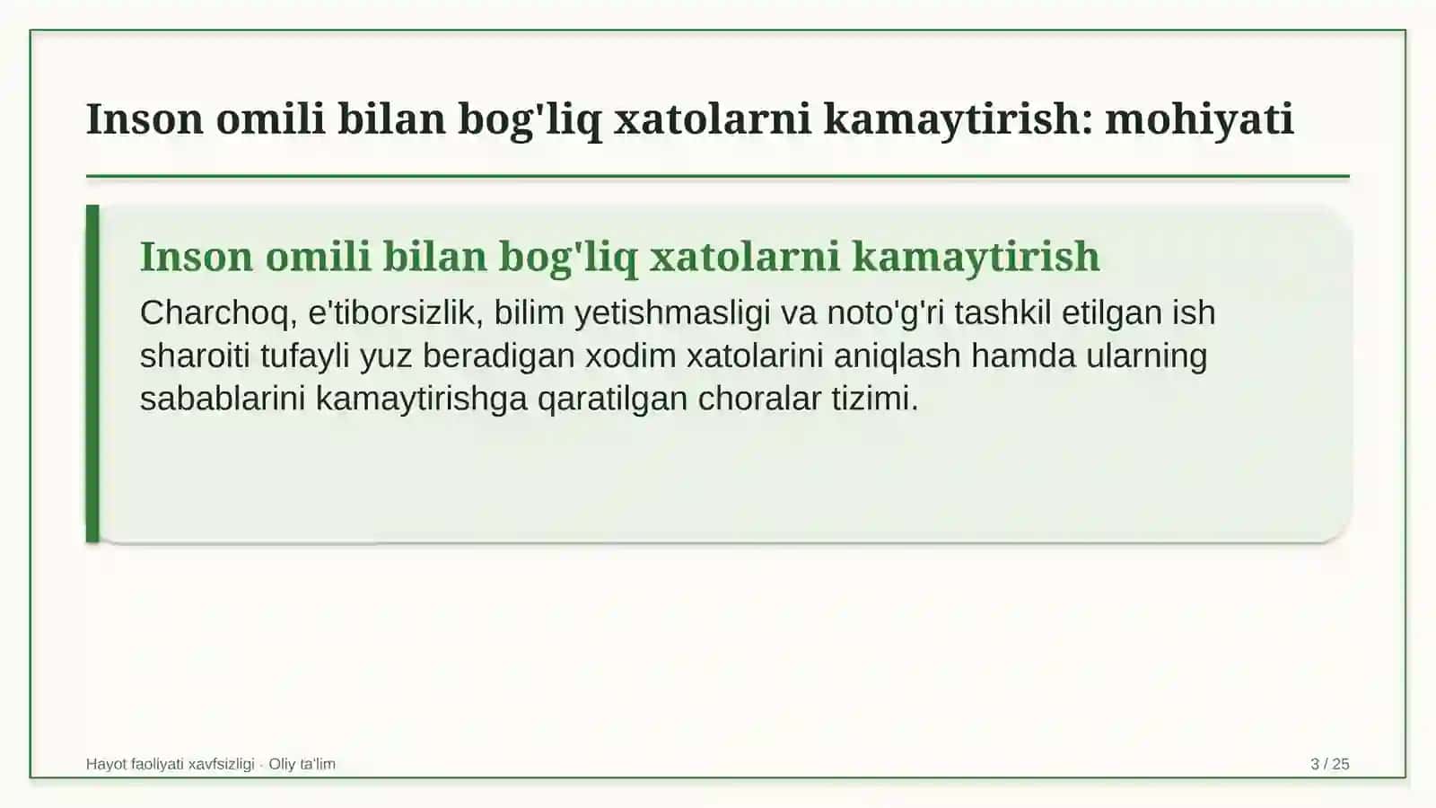oliy ta'lim muassasalarida inson omili bilan bog'liq xatolarni kamaytirish 4038 3