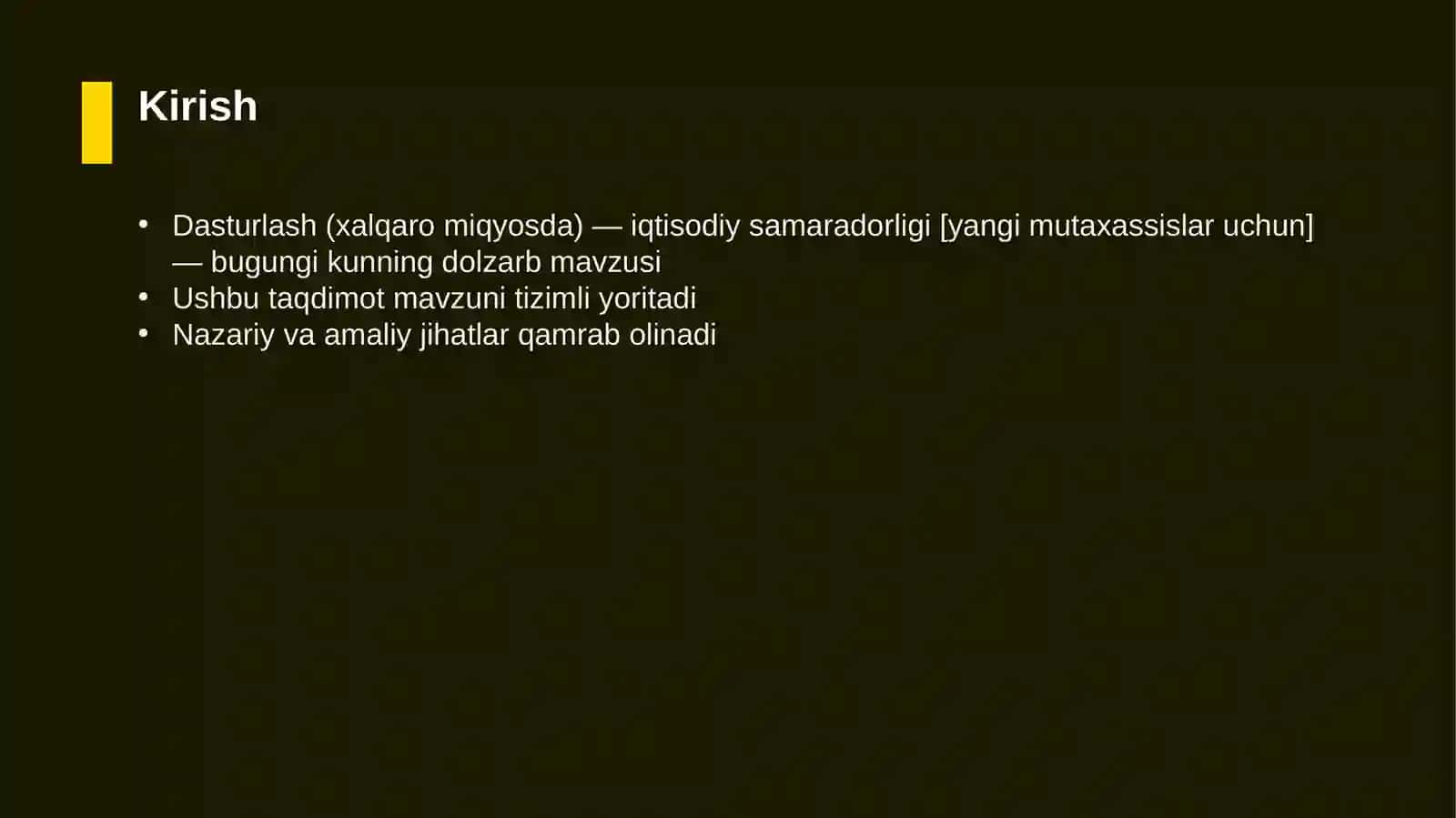 Dasturlash (xalqaro miqyosda) - iqtisodiy samaradorligi [yangi mutaxassislar uchun] 3