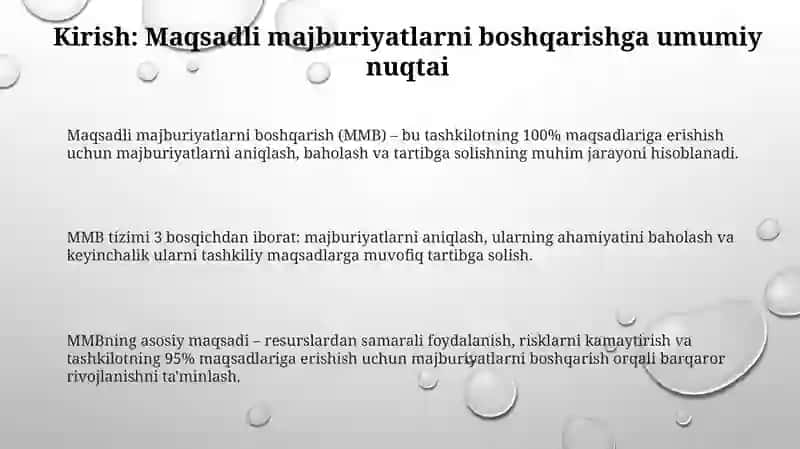 Maqsadli majburiyatlarnimaqsadliboshqarishnitahlilqilish 3