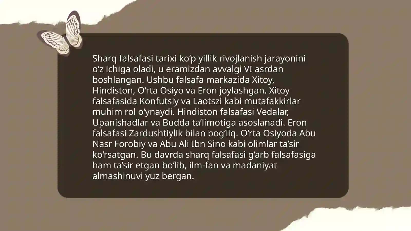 Sharq va G'arb Falsafasi 3