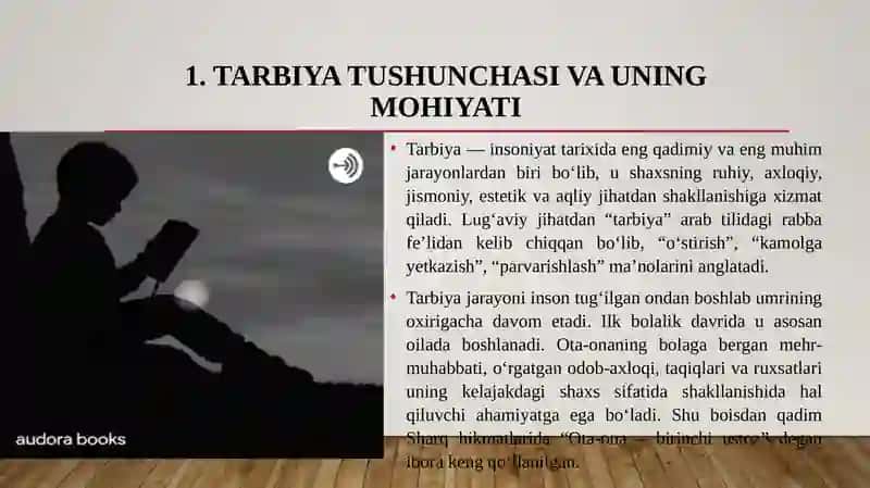 Tarbiya insonnikomillikka eltuvi chi ilm sifatida 3