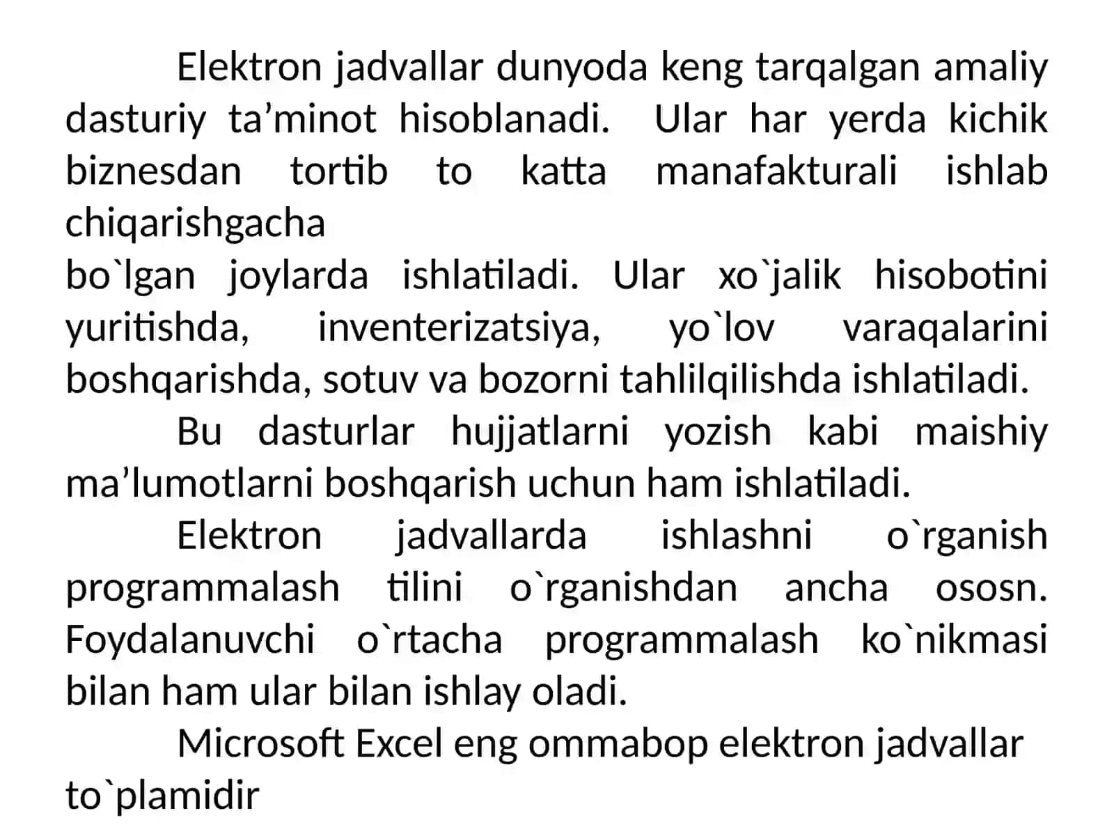 Excelda ma'lumotlar tahlili 3