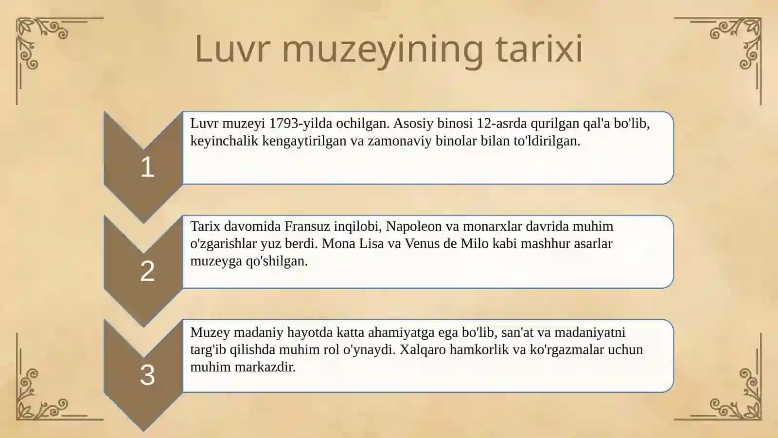Parijdagi Luvr Muzeyi  (Jahon Muzeyi) 3