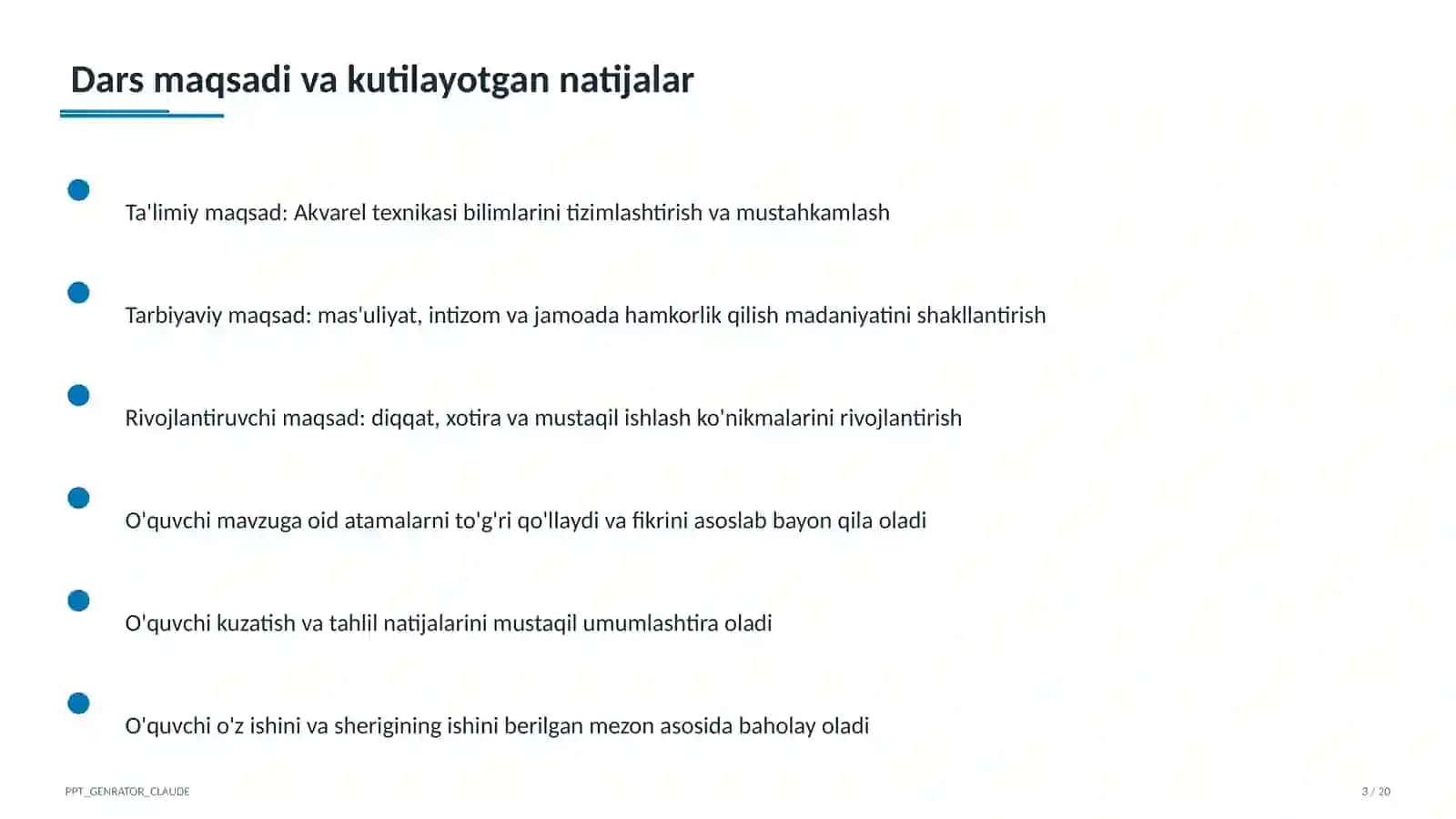 Akvarel texnikasi (5-sinf) 3