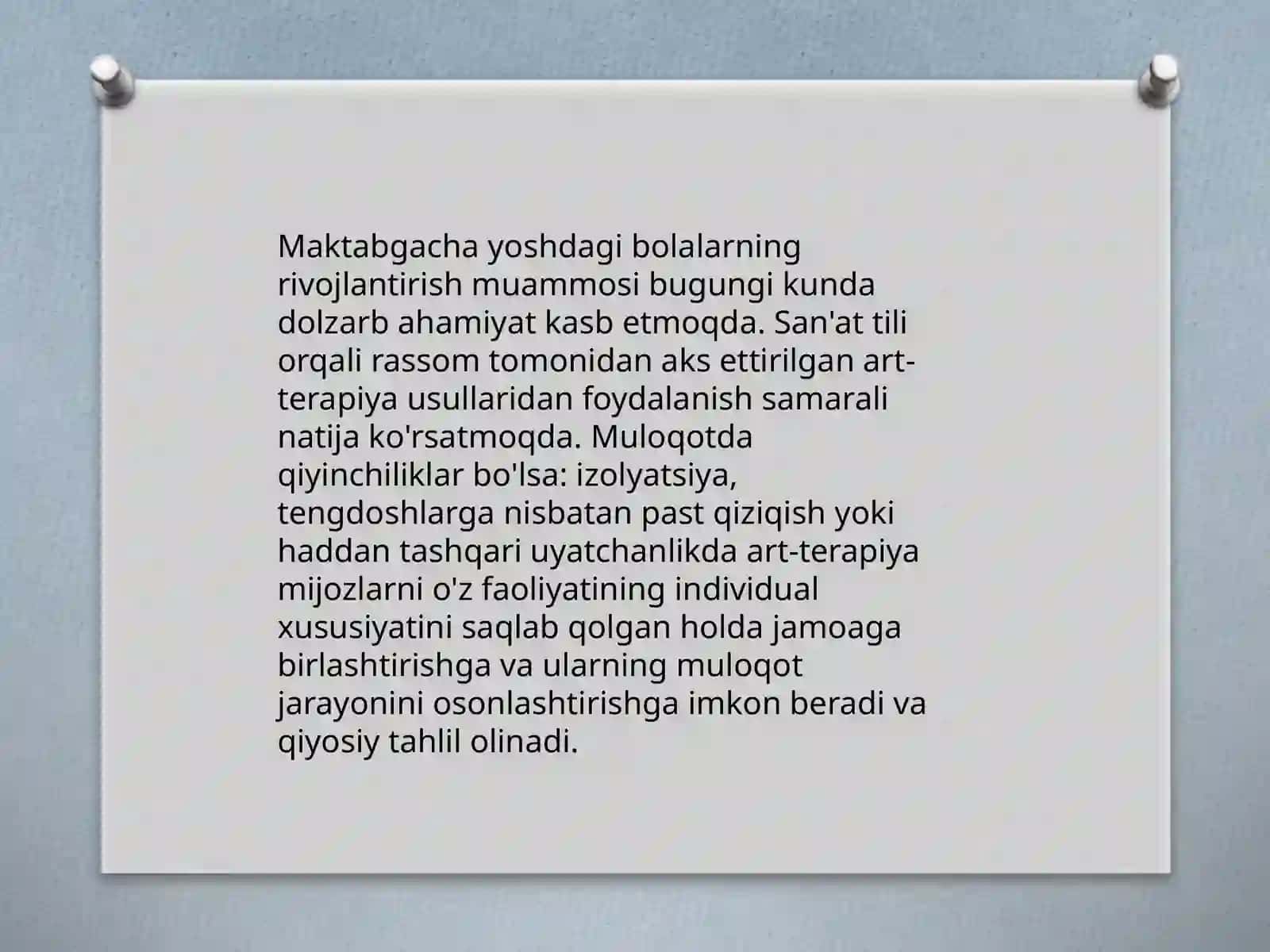MAKTABGACHA YOSHDAGI BOLALARNI TASVIRIY QOBILIYATI VA IJODKORLIGINI RIVOJLANTIRISH 3