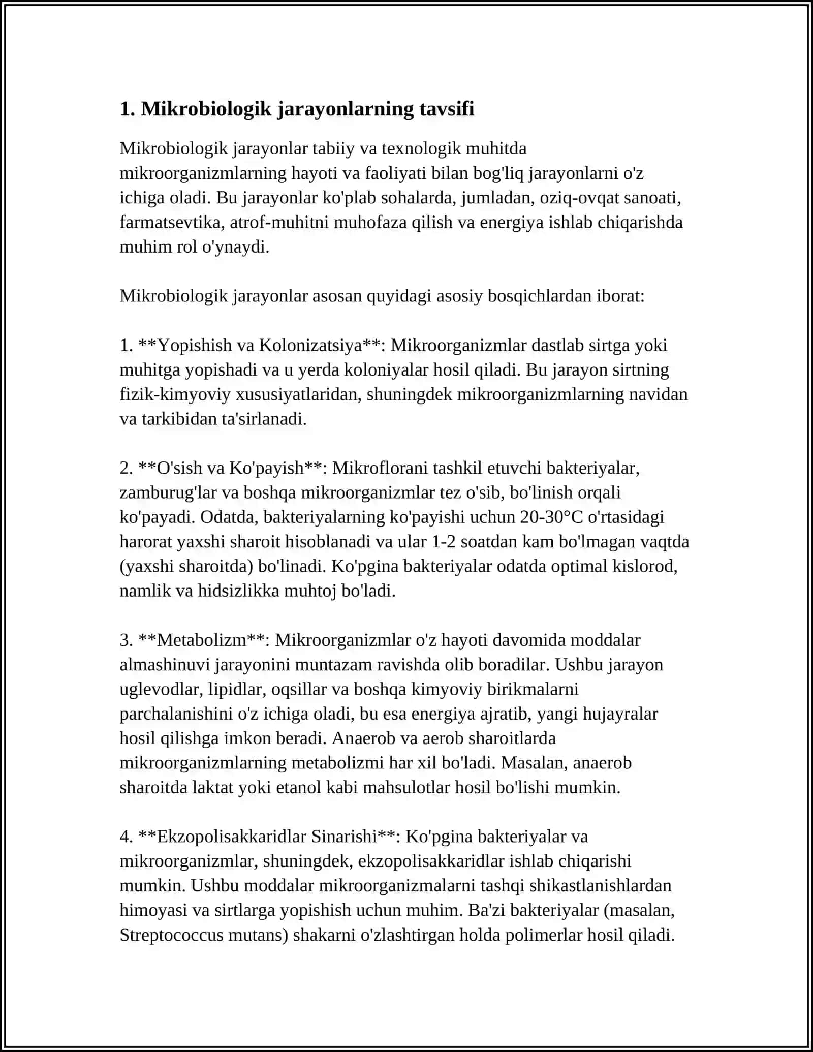 BIOREAKTORLARDA KECHADIGAN MIKROBILOGIK JARAYONLARDA ICHKI TASHQI TAʼSIR OMILLARI 3