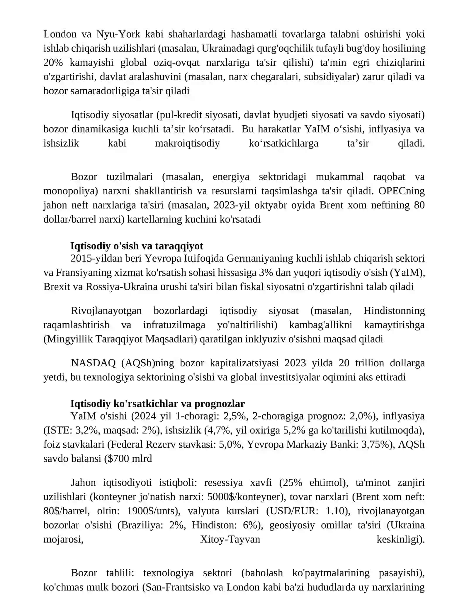 Bozorlar va Iqtisodiy Siyosat 3