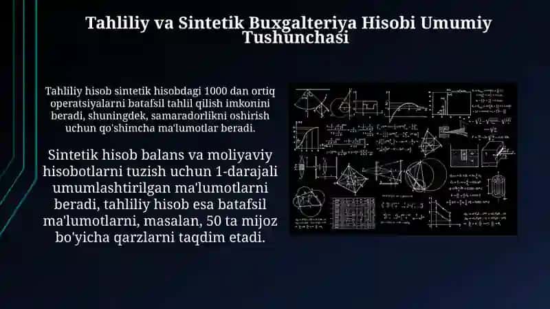 Tahliliy va Sintetik Buxgalteriya Hisobi Umumiy Tushunchasi 3