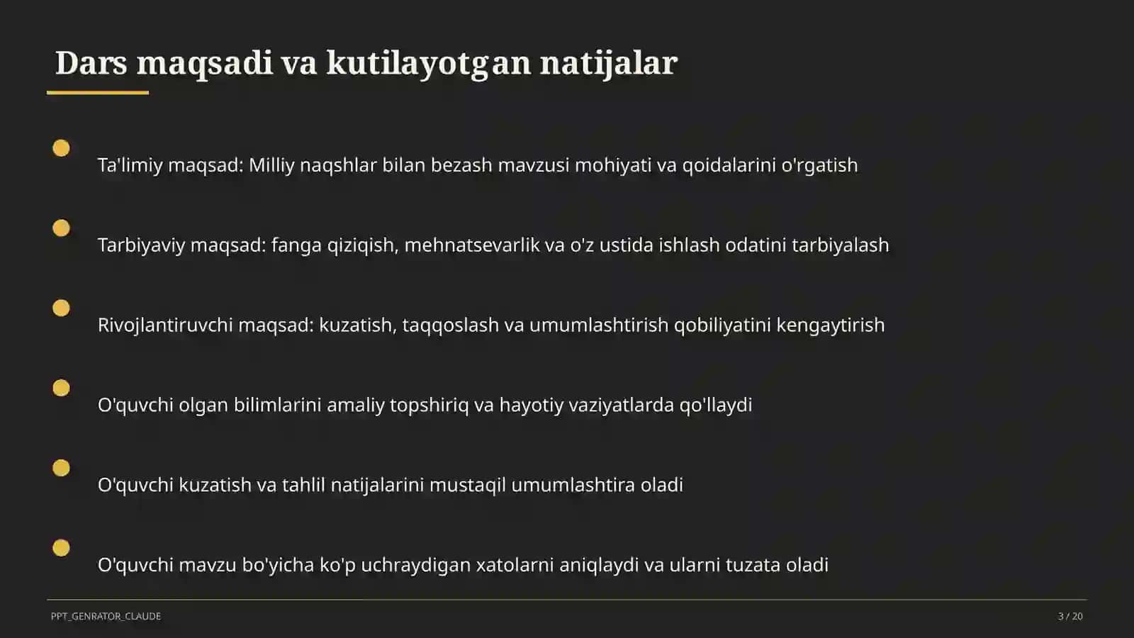 Milliy naqshlar bilan bezash (3-sinf) 3