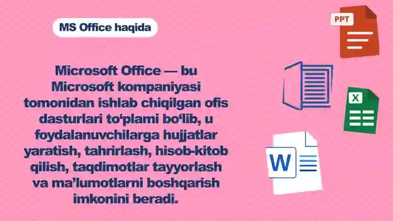Microsoft office dasturlari bilan ishlash 3