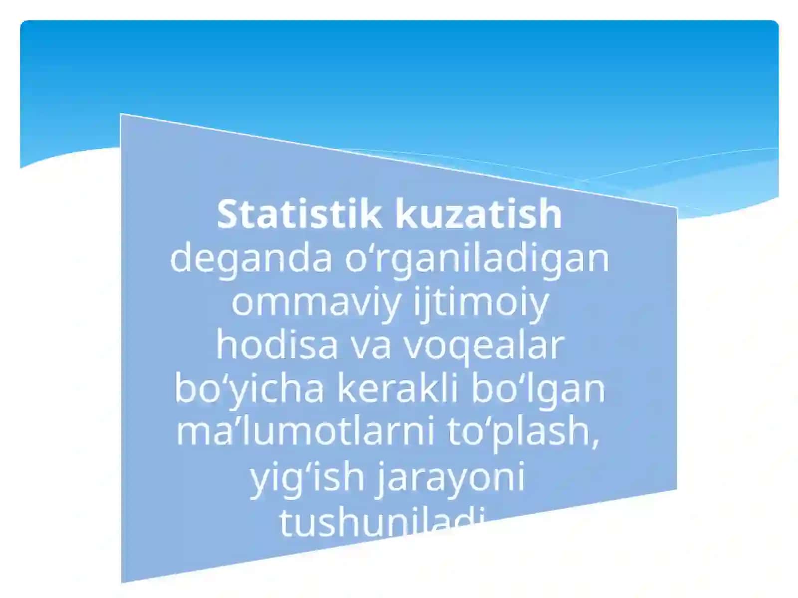 Statistik kuzatish 3