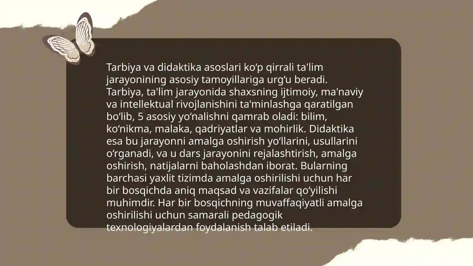 Tarbiya va didaktika munosabatlari 3