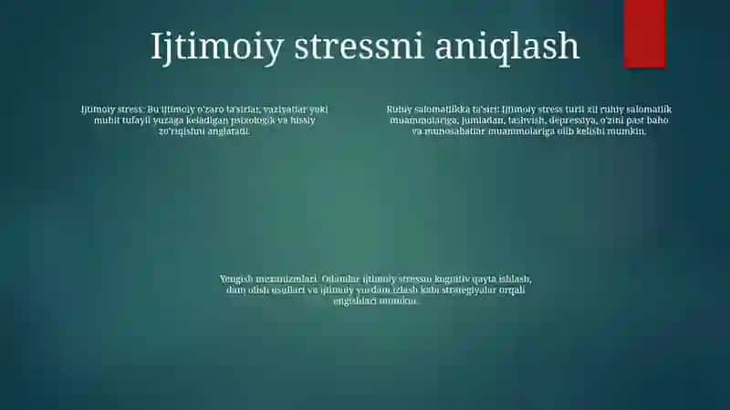 Ijtimoiy Stress Va Psixik Salomatlik 3
