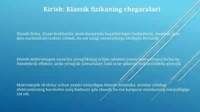 Klassik fizikaning asosiy muammolari 3