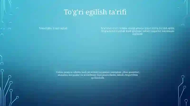 Tekis Egilish 3