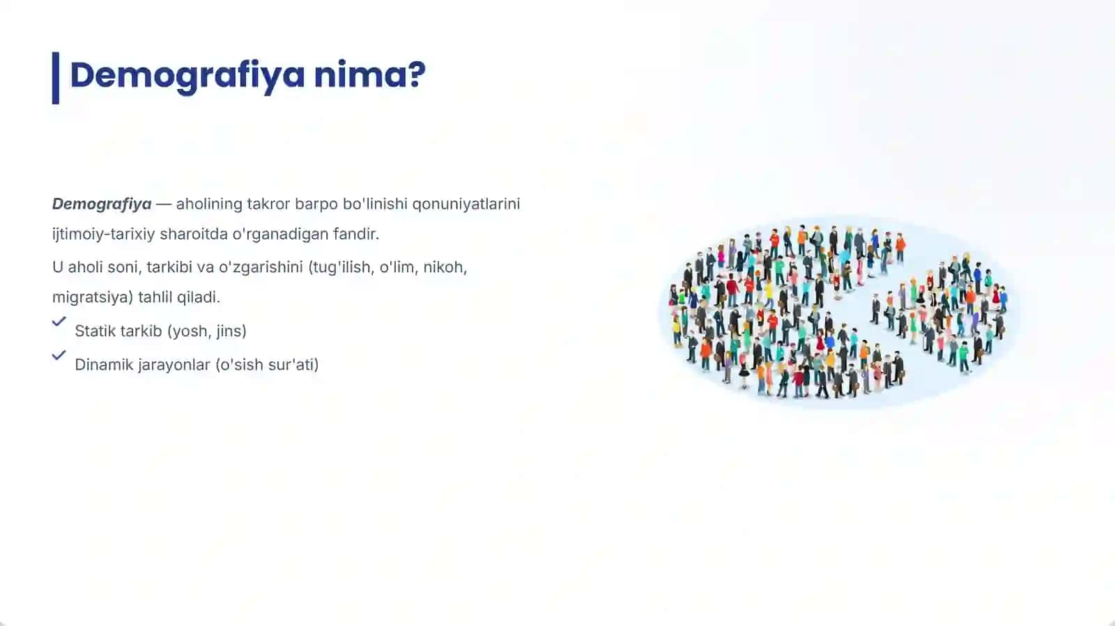 Demografik jarayonlarni o'rganish 3