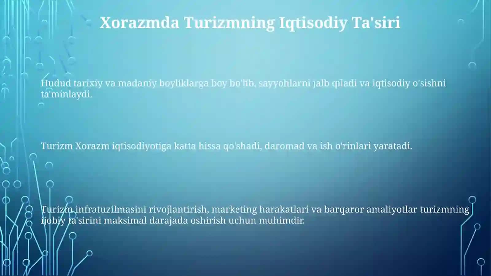 Xorazm turistik mintaqasi faoliyati tahlili 3