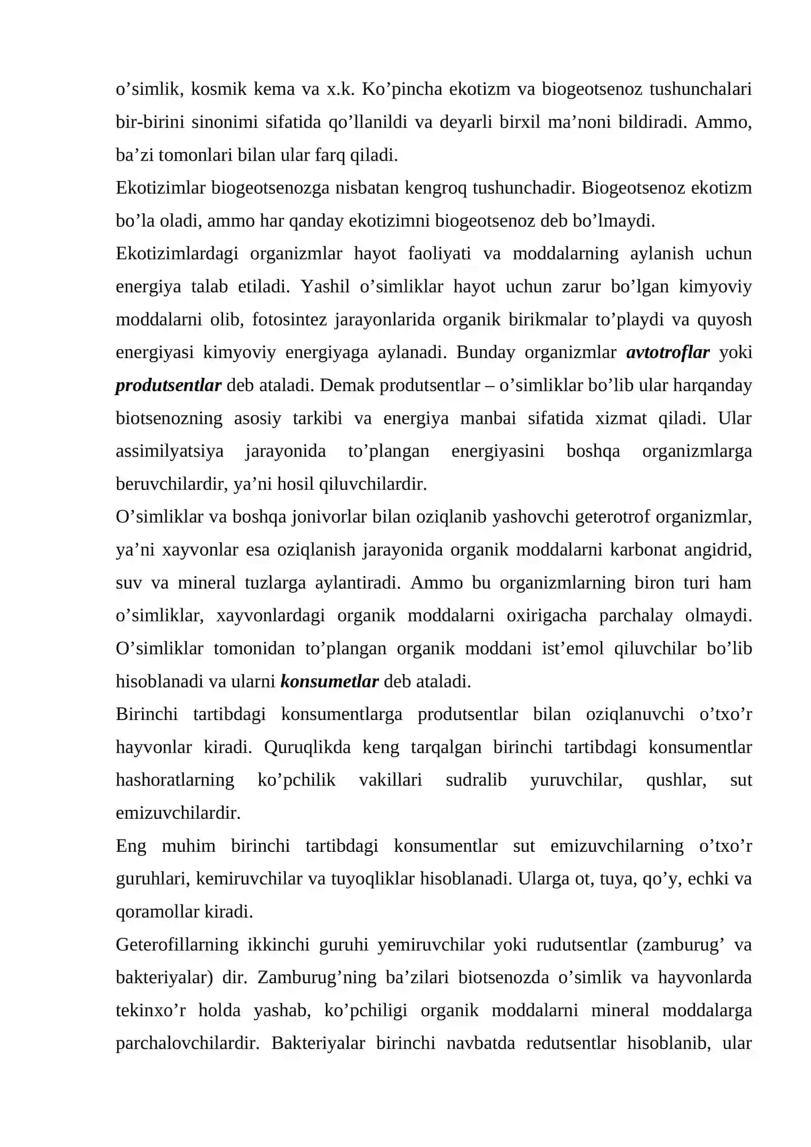 Ekologik tizimlar, muhit va ekologik omillar 3