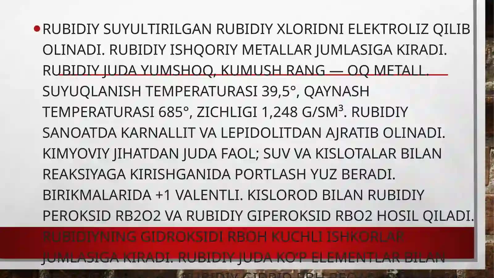 Rubidiy va ishlash sohalari 3