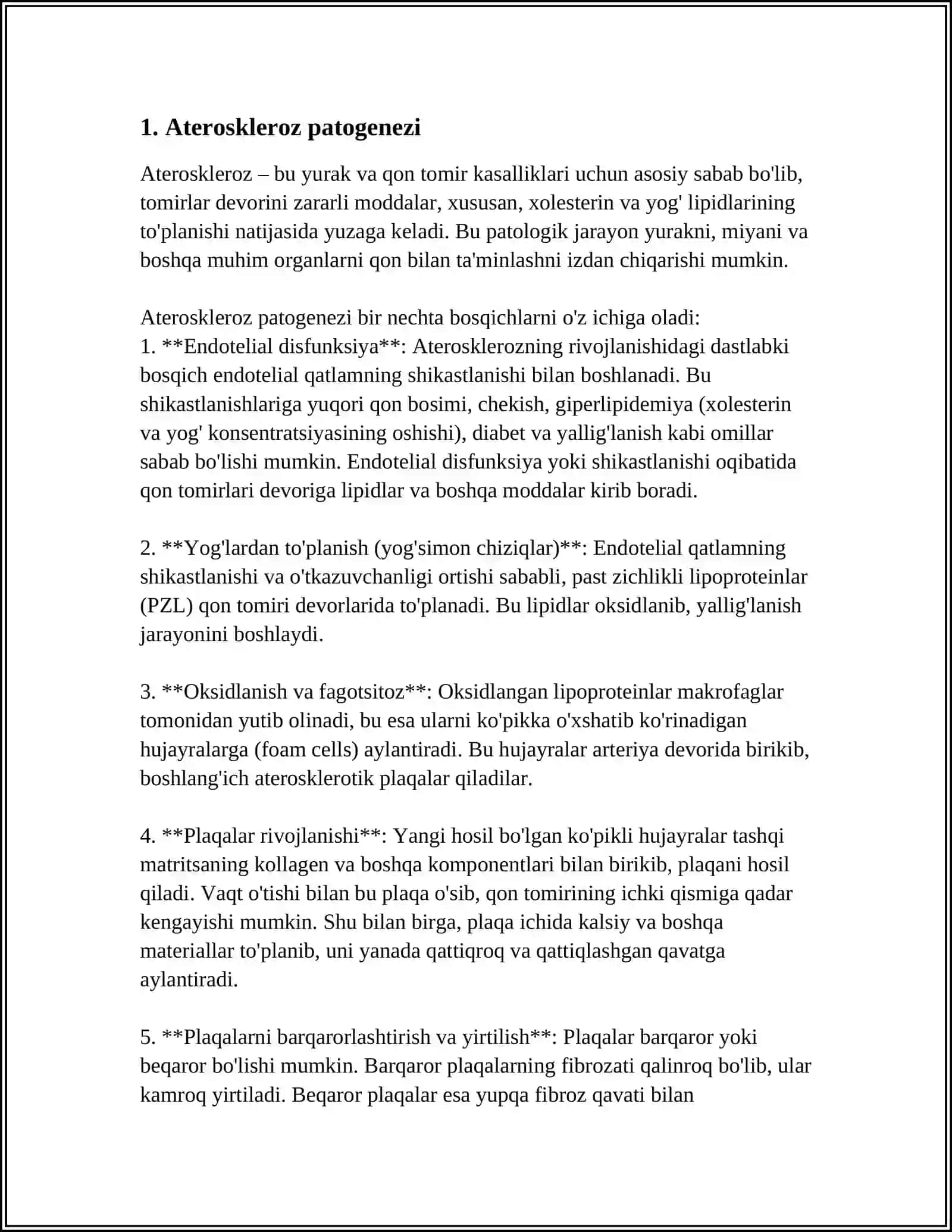 ATEROSKLEROZ LABARATOR DIAGNOSTIKASI 3