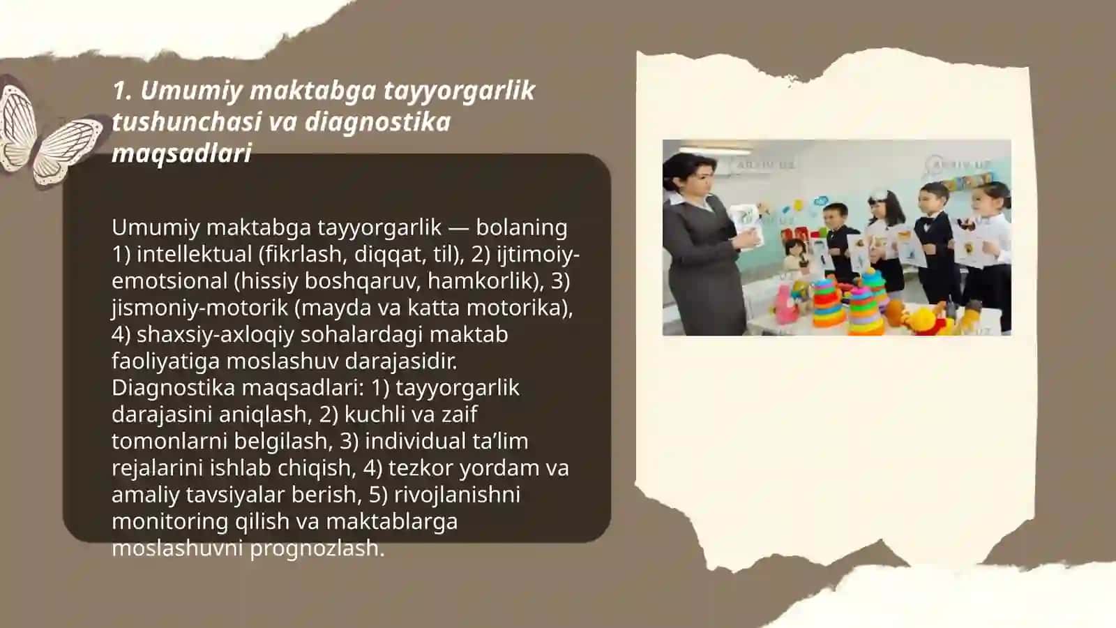 Bolalarni maktabga taʼlimiga tayyorligini tashxislash usullari 3
