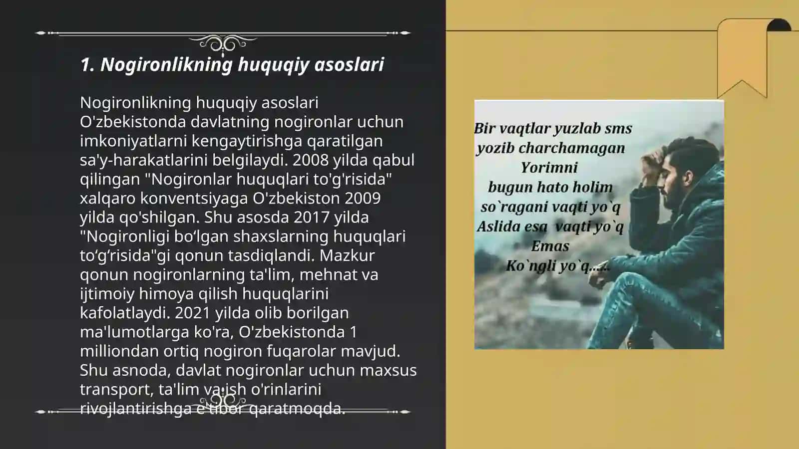 Nogironlikning huquqiy asoslari 3