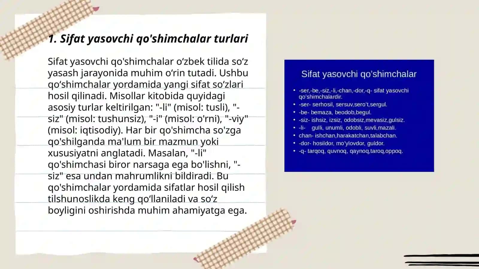 Sifat yasovchi qo'shimchalar 3