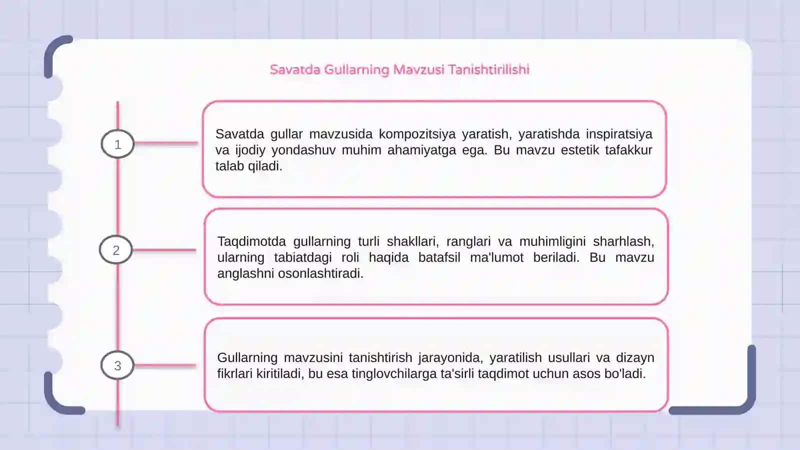 Savatda Gullarning Mavzusi Tanishtirilishi 3