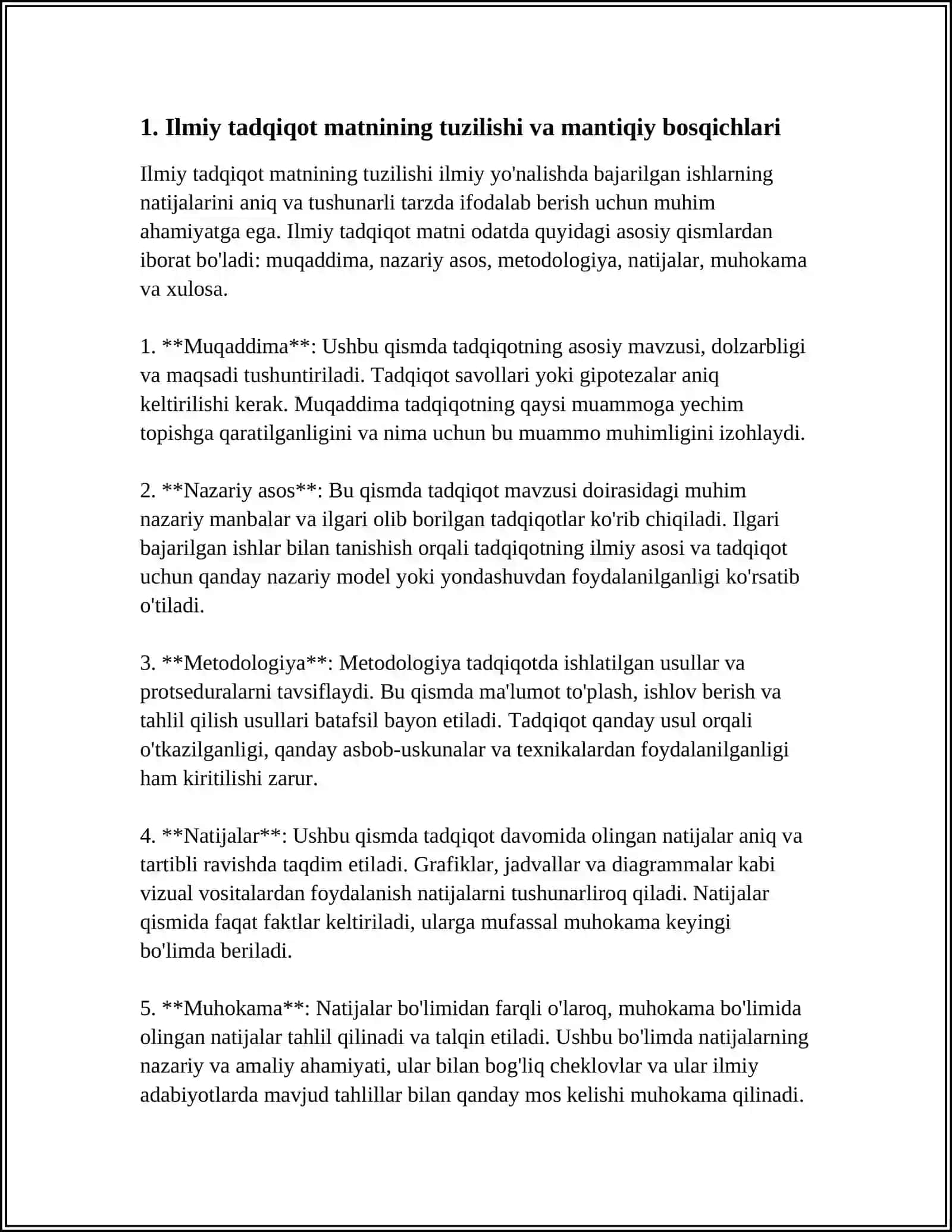 ILMIY -TADQIQOT MATNINI YARATISH.IQTIBOS KELTIRISH. PARAFRAZA 3