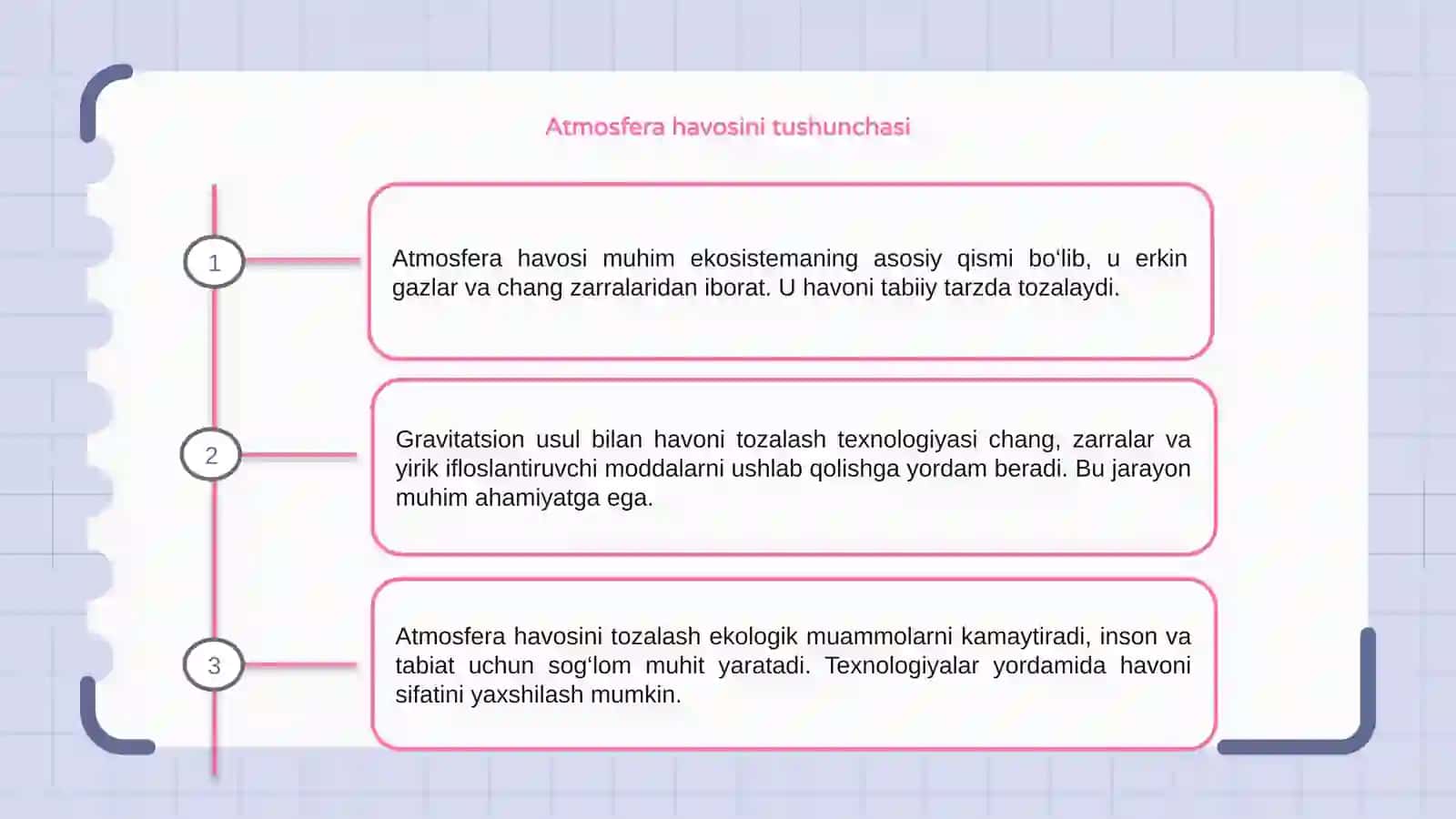 Atmasfera havosini yirik chang zarralaridan gravitatsion usul bilan tozalash 3