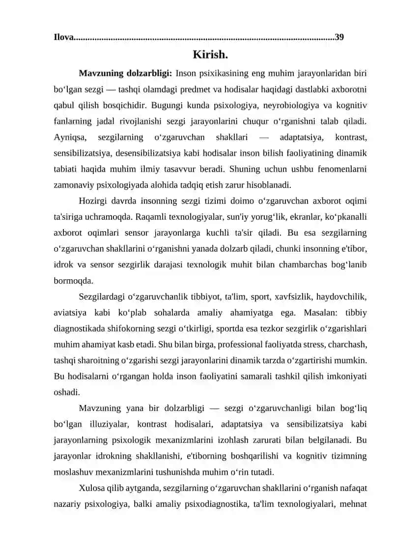 Sezgilarning o‘zgaruvchan shakllari 3