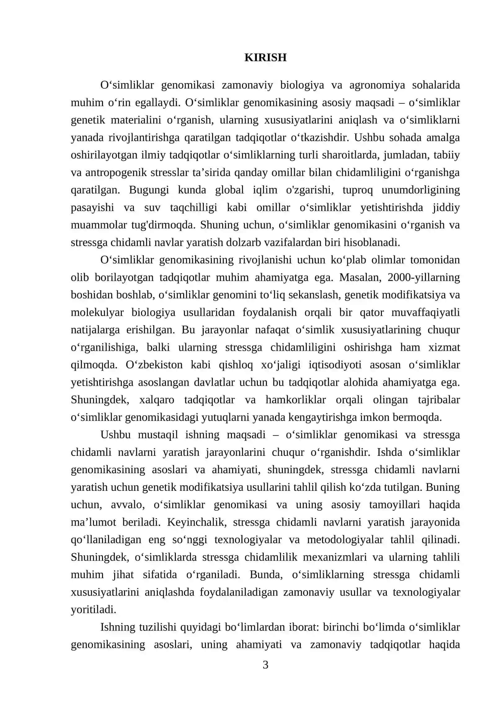 O'ZBEKISTON RESPUBLIKASI OLIY TA'LIM, FAN VA INNOVATSIYA VAZIRLIGI 3