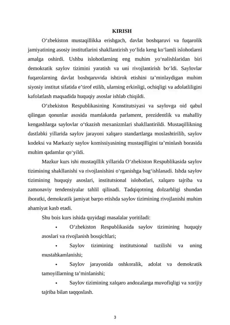 Mustaqillik yillarida O‘zbekistonda saylov tizimining shakillanishi va rivojlanishi 3