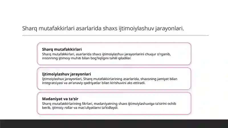Sharq mutafakkirlari asarlarida shaxs ijtimoiylashuv masalalarini yoritish 3