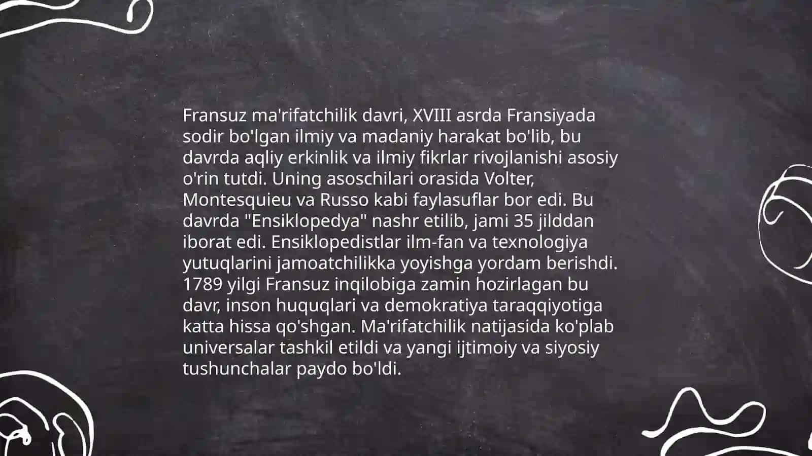 Fransuz falsafasi va ma'rifatchiligi 3