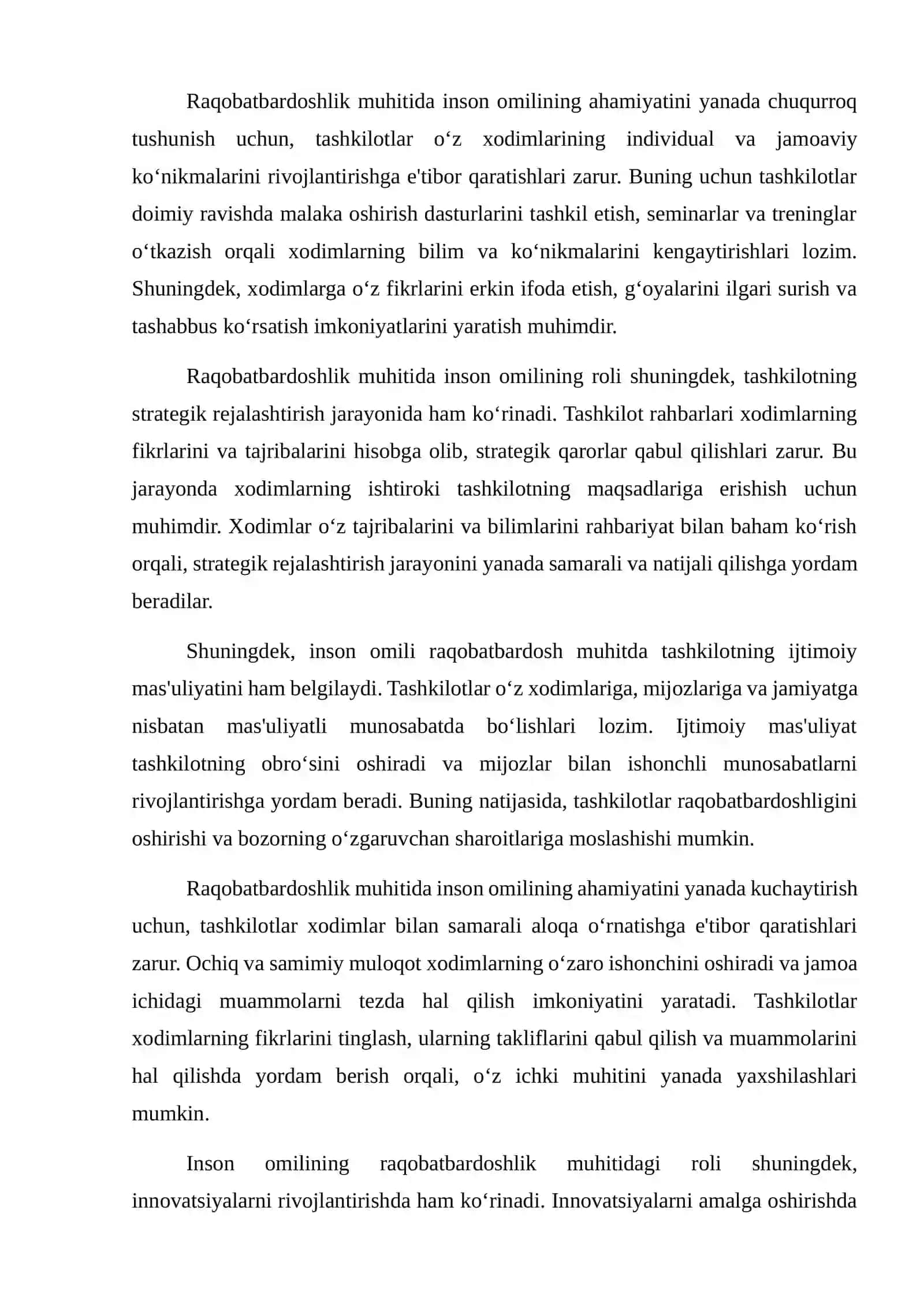 Raqobatbardoshlik muhitidagi inson omilining standarti 3