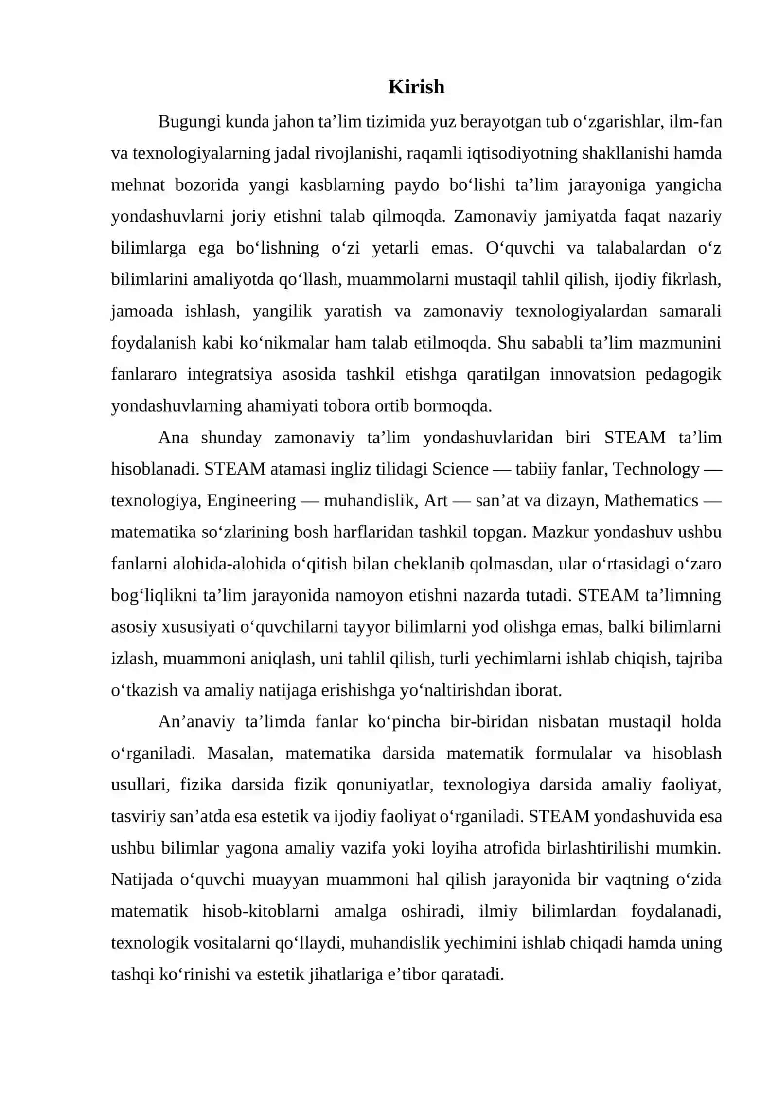 STEAM ta'lim yondashuvi va uning afzalliklari 3