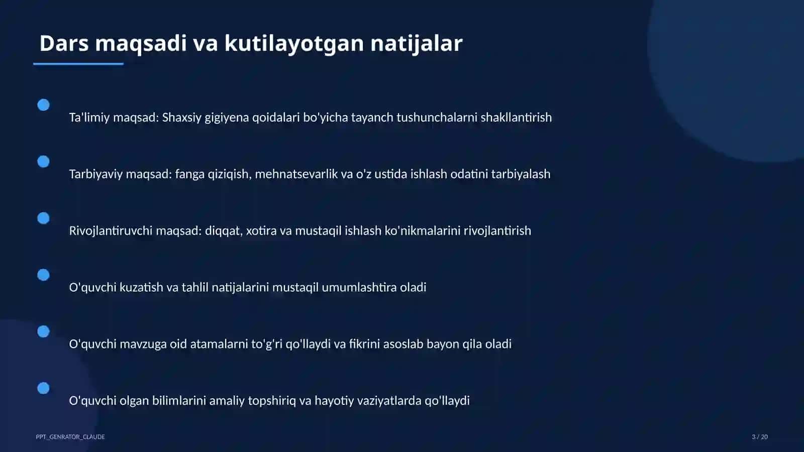 Shaxsiy gigiyena qoidalari (1-sinf) 3