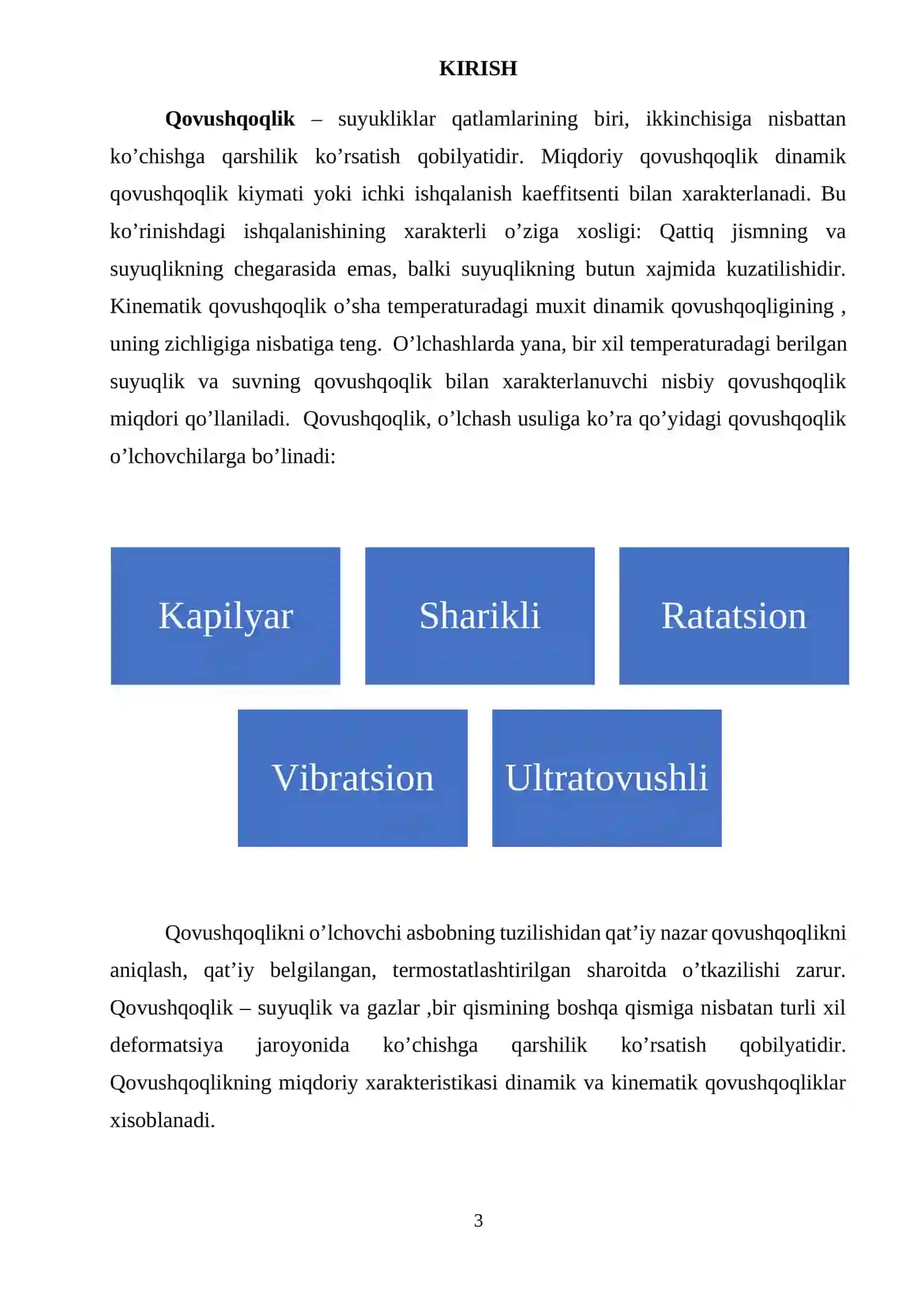 Kapilyar qovushqoqlik o’lchash vositalarining ishlash prinsipi taxlili 3