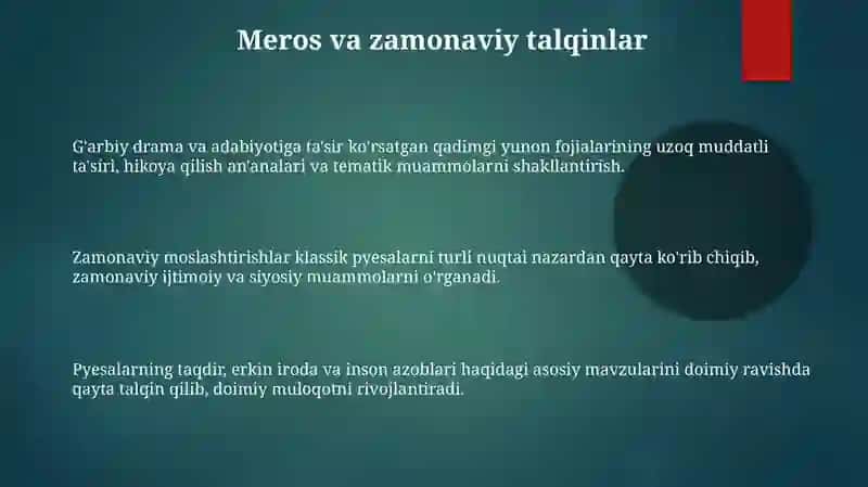Mavzular va merosi 3