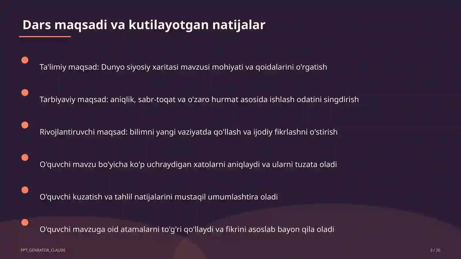 Dunyo siyosiy xaritasi (10-sinf) 3
