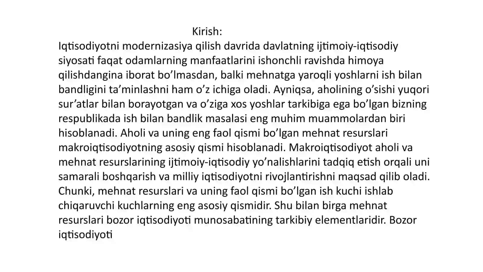 Bandlik va ishsizlikning ijtimoiyotblan uygʻunligi 3