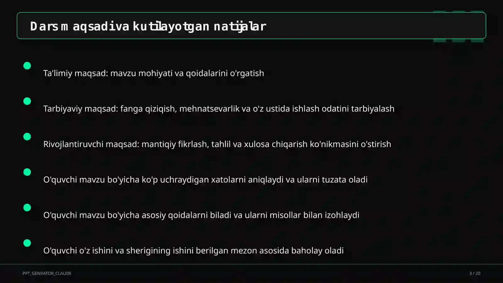 Ahmad Yugnakiy: Hibatul haqoyiq (7-sinf) 3