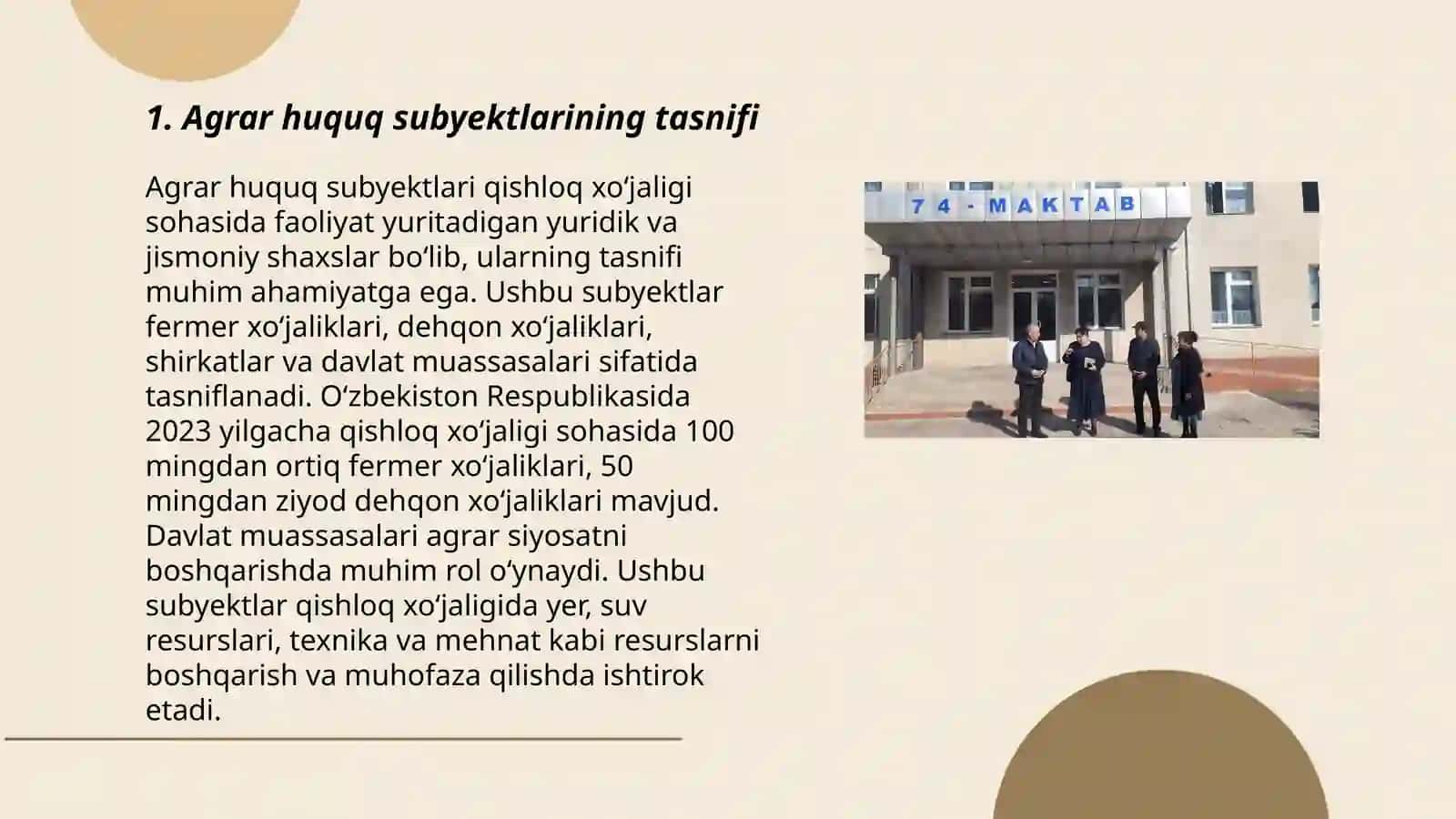 Agrar huquqining subyektlari va obyektlari 3