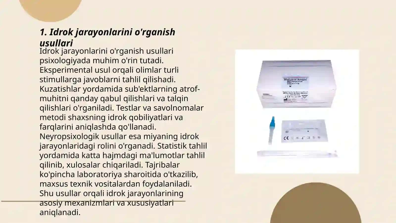 Idrok jarayonlarini o'rganish usullari 3