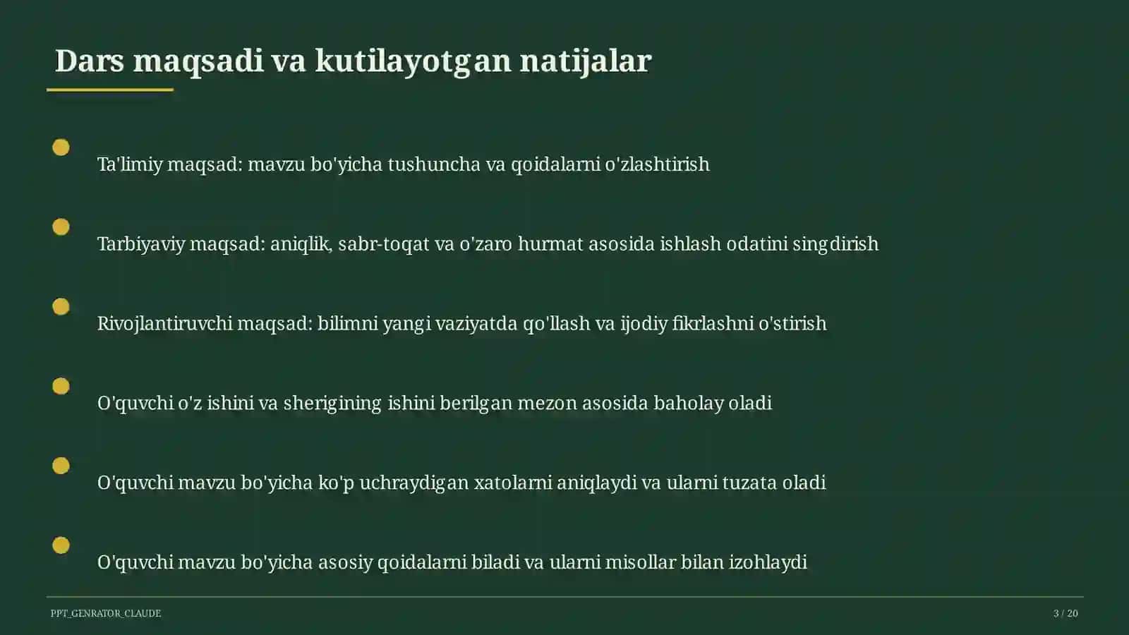 Kombinatorika elementlari: sanash qoidalari (6-sinf) 3