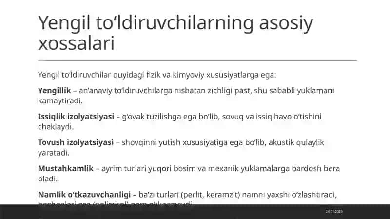 Yengilto‘ldiruvchilar:turlari,xossalarivaqo‘llanishsohalari 3
