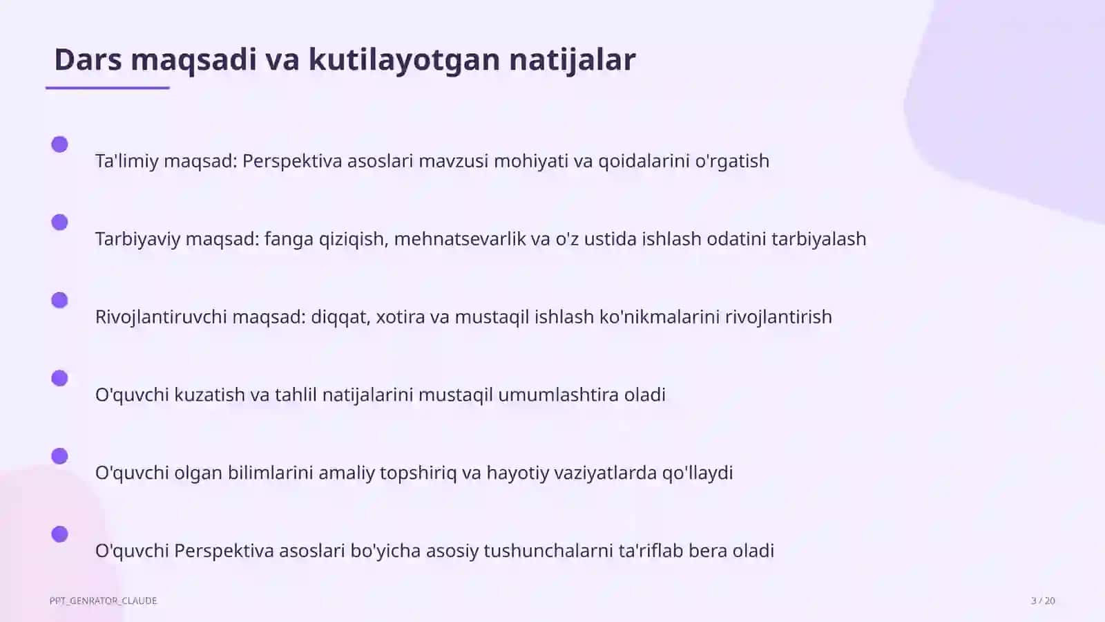 Perspektiva asoslari (5-sinf) 3