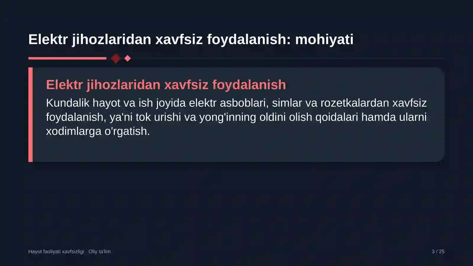 Ma'muriy sudlarda elektr jihozlaridan xavfsiz foydalanish 3