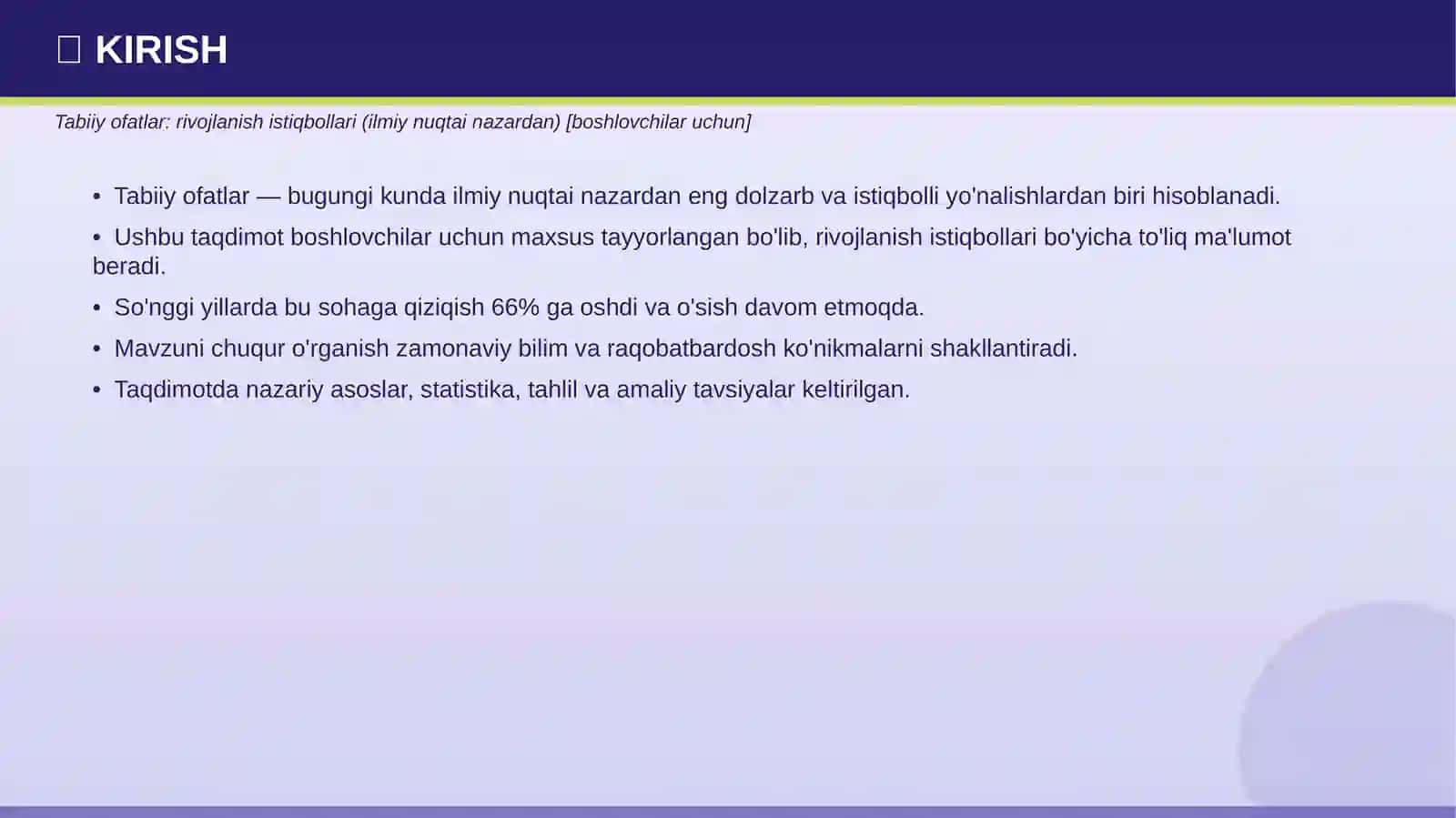 TABIIY OFATLAR Rivojlanish istiqbollari 3
